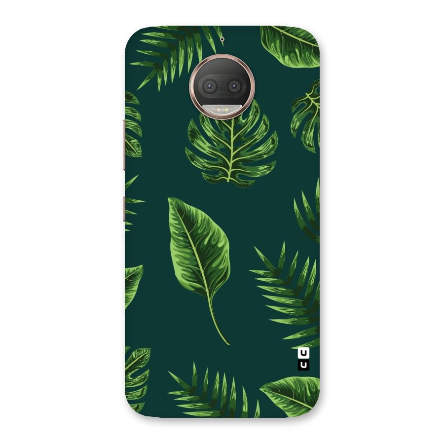 Green Leafs Back Case for Moto G5s Plus