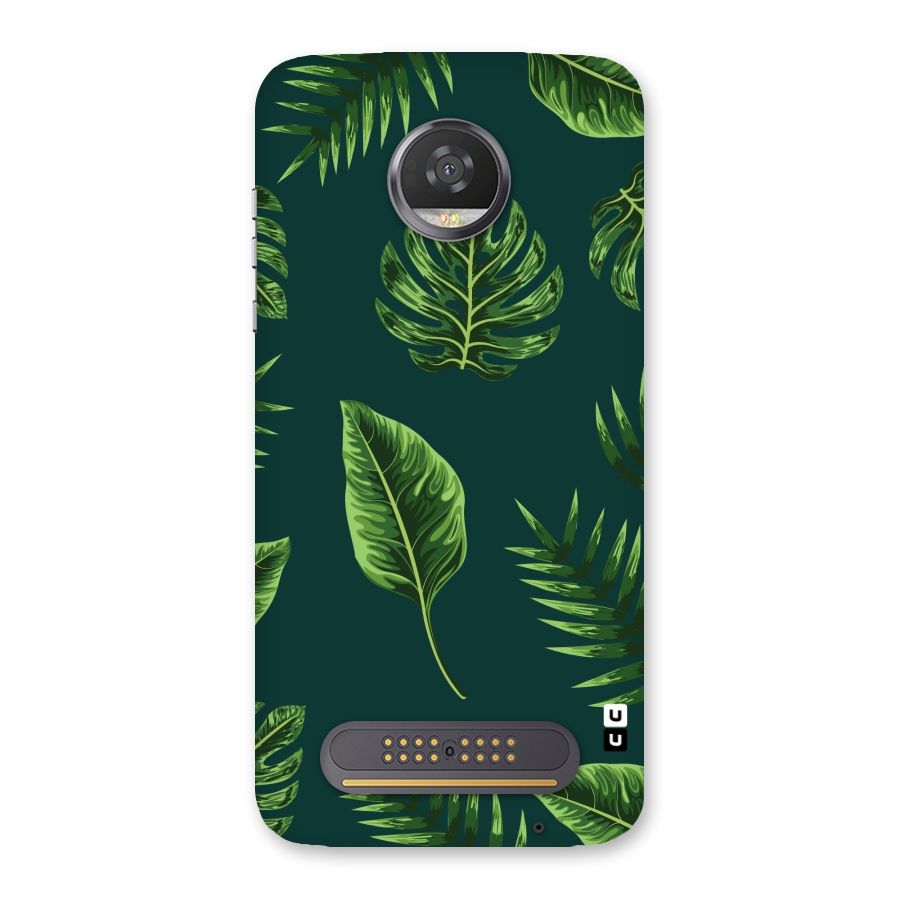 Green Leafs Back Case for Moto Z2 Play