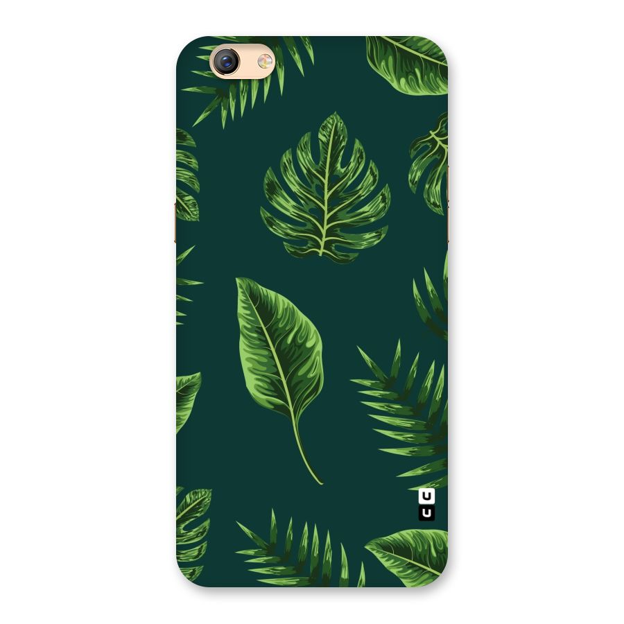 Green Leafs Back Case for Oppo F3 Plus