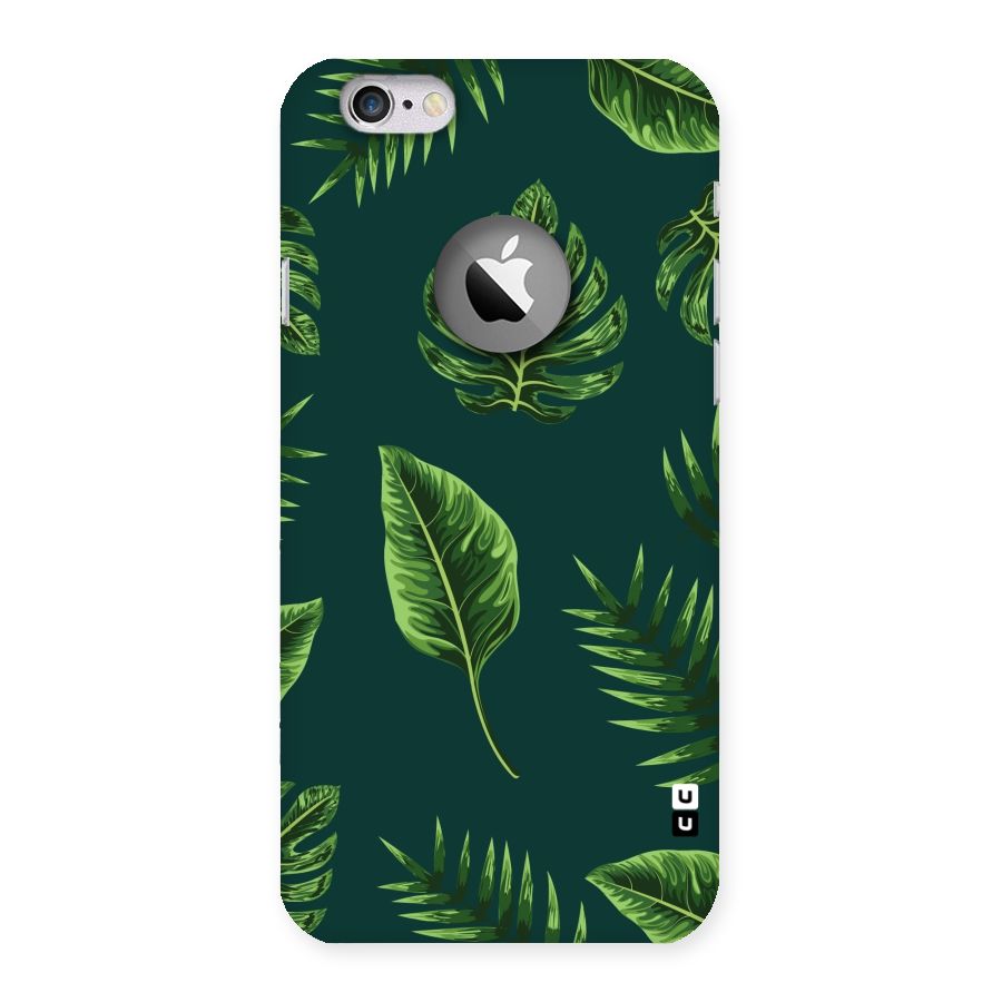 Green Leafs Back Case for iPhone 6 Logo Cut