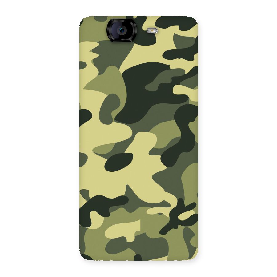 Green Military Pattern Back Case for Canvas Knight A350