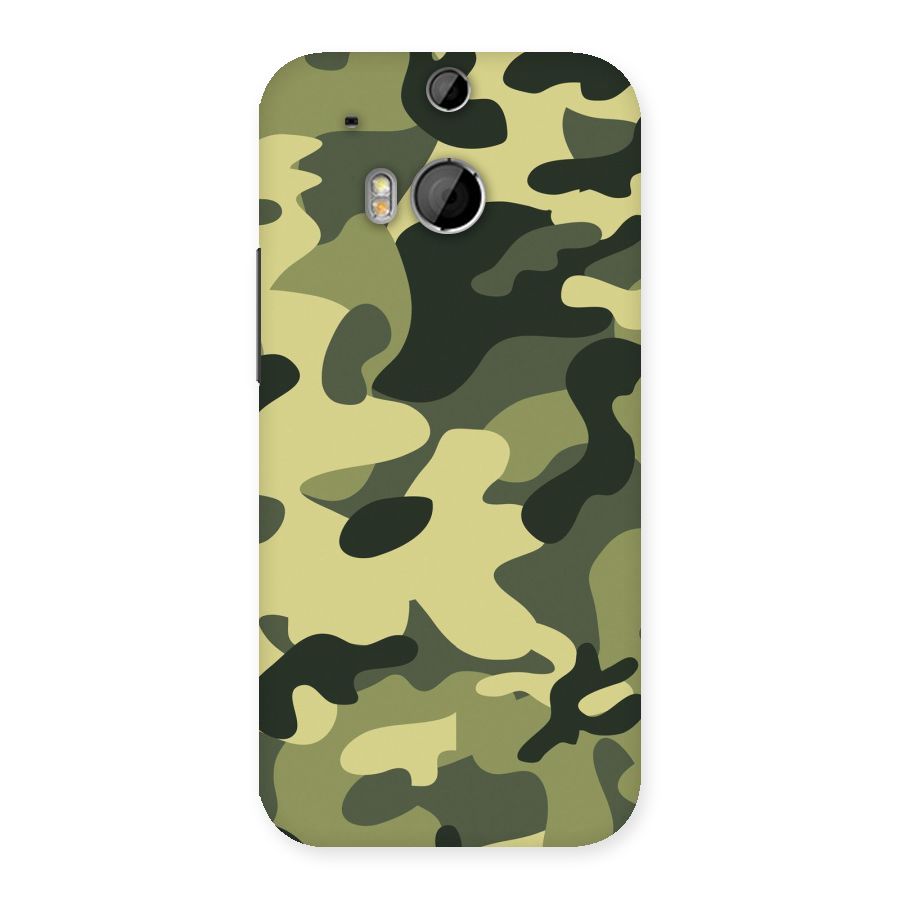 Green Military Pattern Back Case for HTC One M8