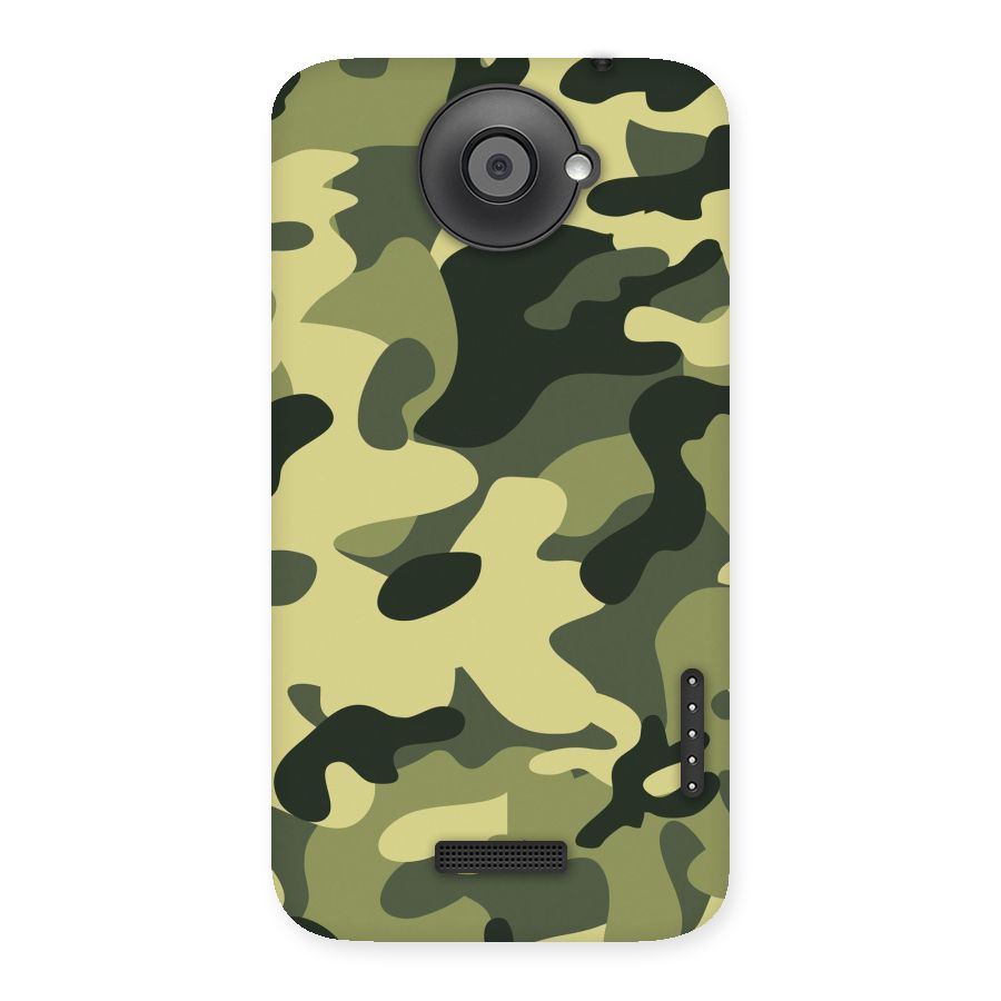 Green Military Pattern Back Case for HTC One X
