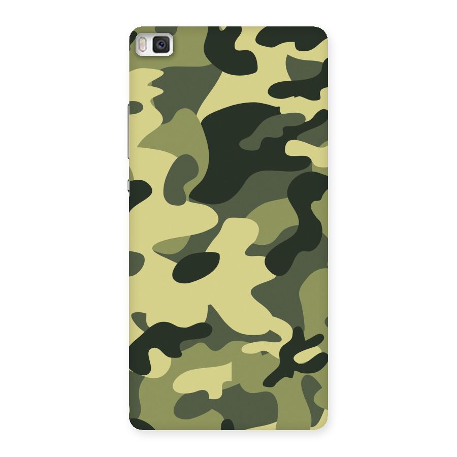 Green Military Pattern Back Case for Huawei P8