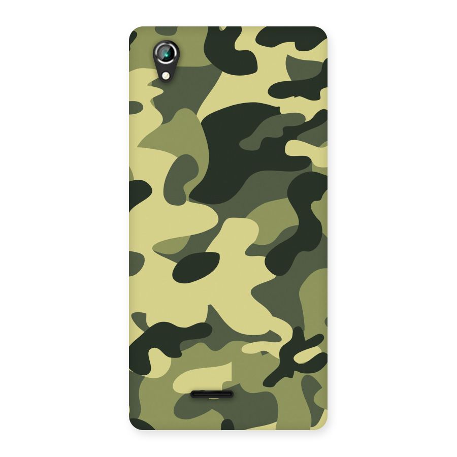 Green Military Pattern Back Case for Lava Iris 800