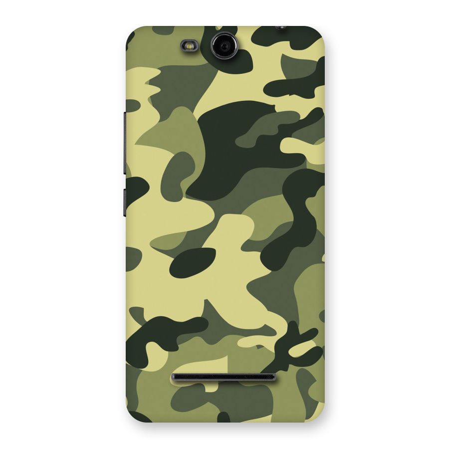 Green Military Pattern Back Case for Micromax Canvas Juice 3 Q392