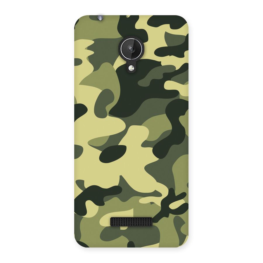 Green Military Pattern Back Case for Micromax Canvas Spark Q380