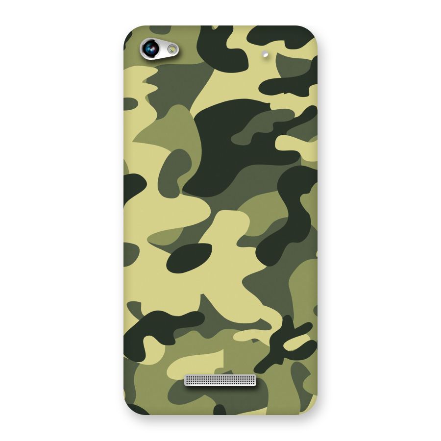 Green Military Pattern Back Case for Micromax Hue 2