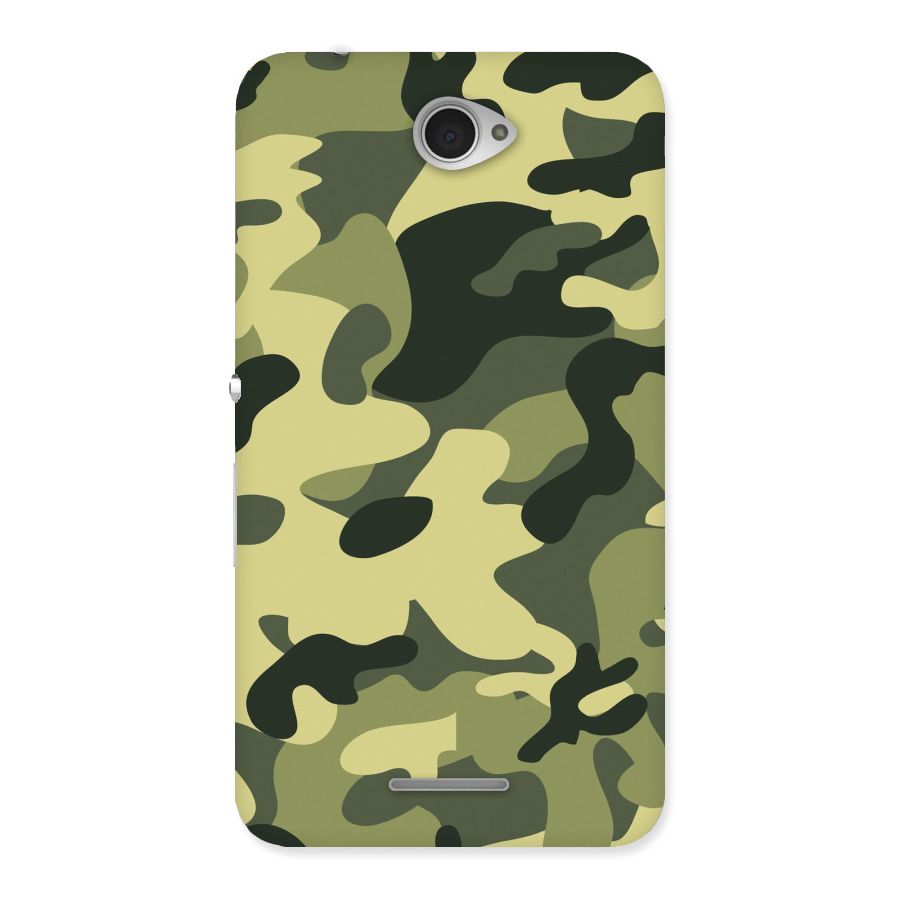 Green Military Pattern Back Case for Sony Xperia E4