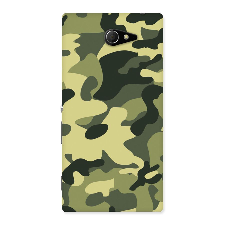 Green Military Pattern Back Case for Sony Xperia M2