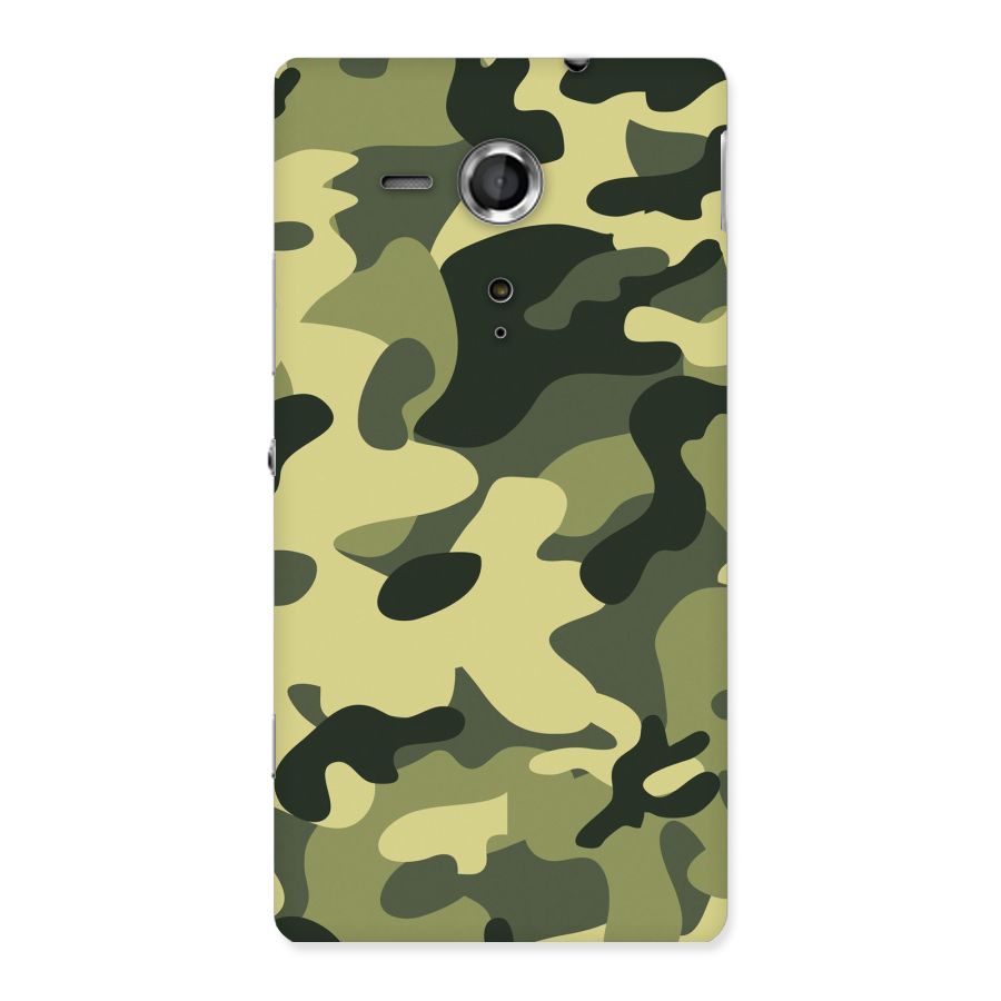 Green Military Pattern Back Case for Sony Xperia SP