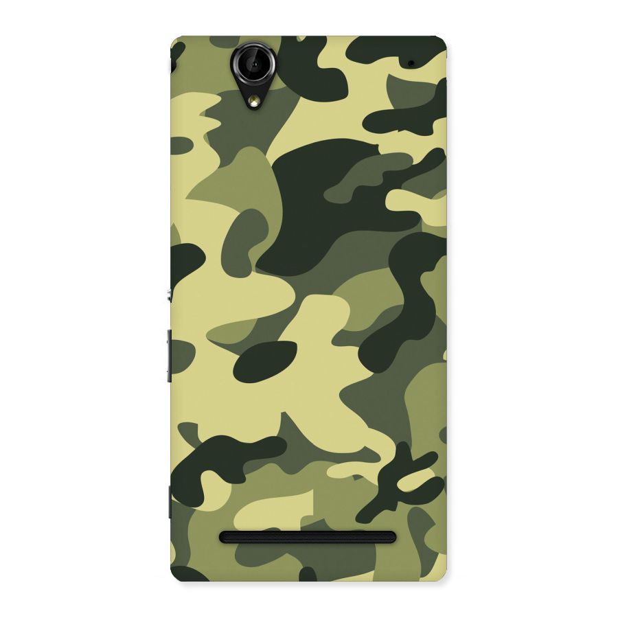 Green Military Pattern Back Case for Sony Xperia T2