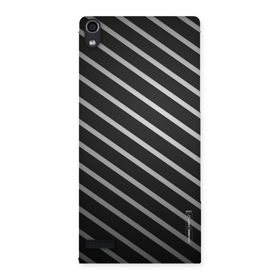 Grey And Black Stripes Back Case for Ascend P6