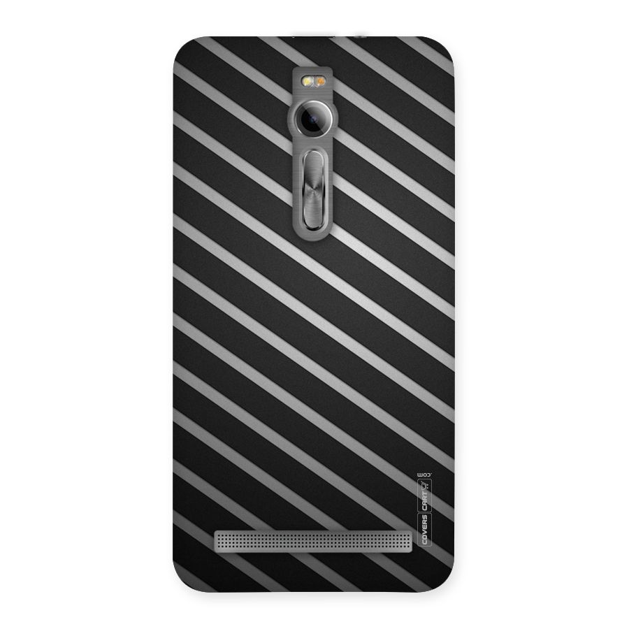 Grey And Black Stripes Back Case for Asus Zenfone 2