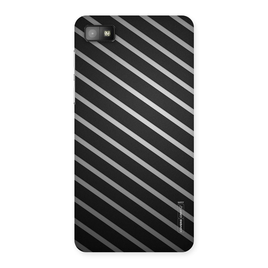 Grey And Black Stripes Back Case for Blackberry Z10