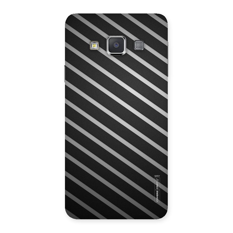 Grey And Black Stripes Back Case for Galaxy A3