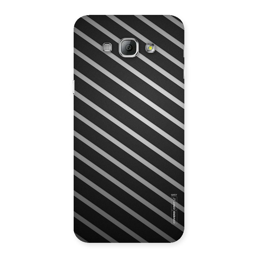 Grey And Black Stripes Back Case for Galaxy A8
