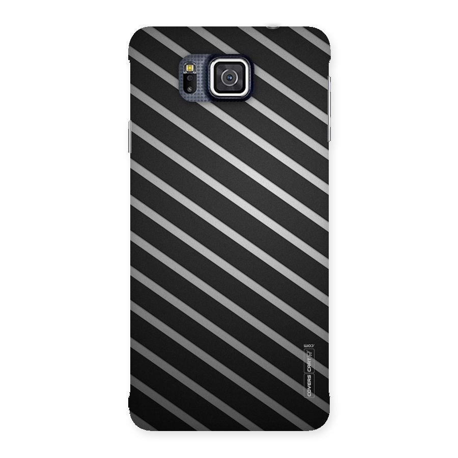 Grey And Black Stripes Back Case for Galaxy Alpha