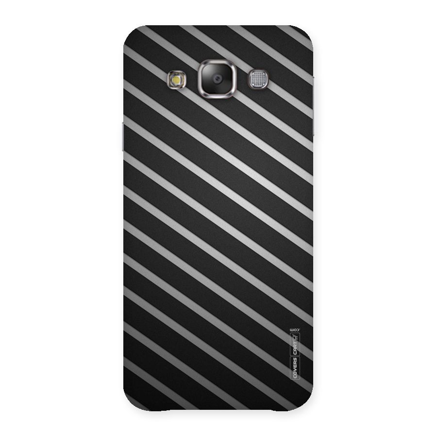 Grey And Black Stripes Back Case for Galaxy E7