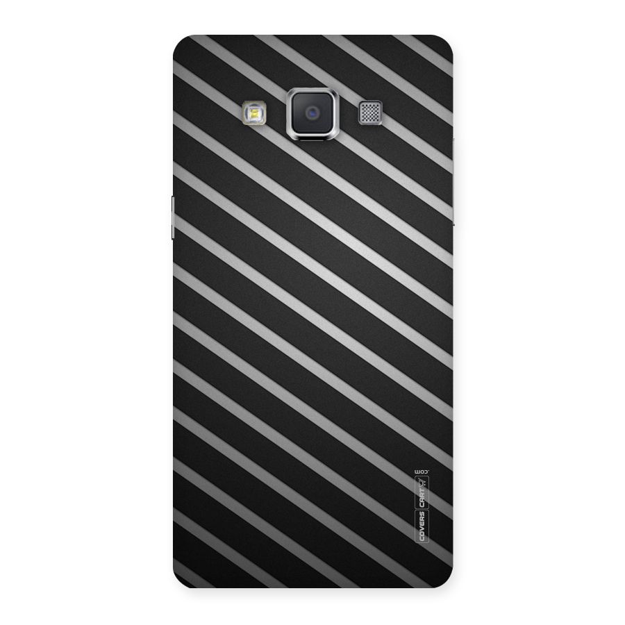 Grey And Black Stripes Back Case for Galaxy Grand Max