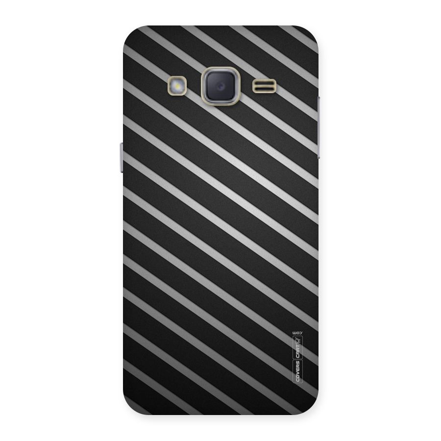 Grey And Black Stripes Back Case for Galaxy J2