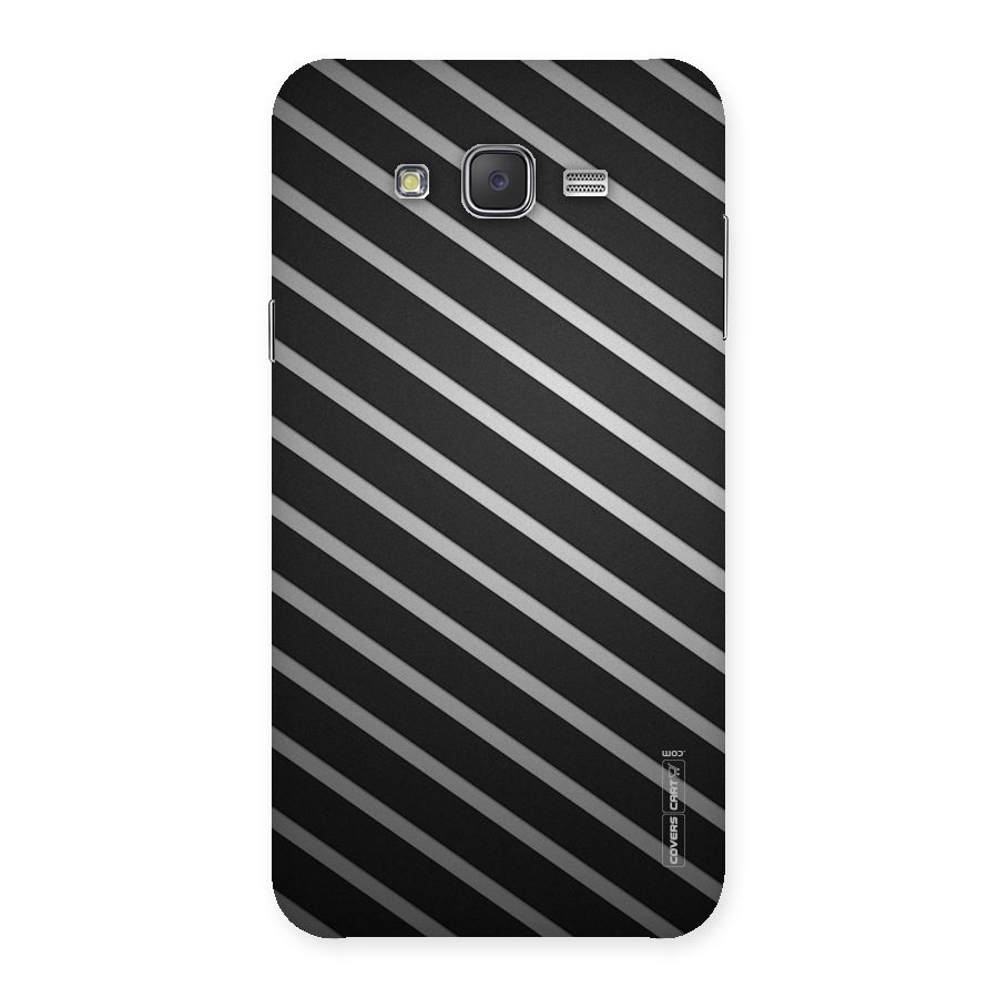 Grey And Black Stripes Back Case for Galaxy J7