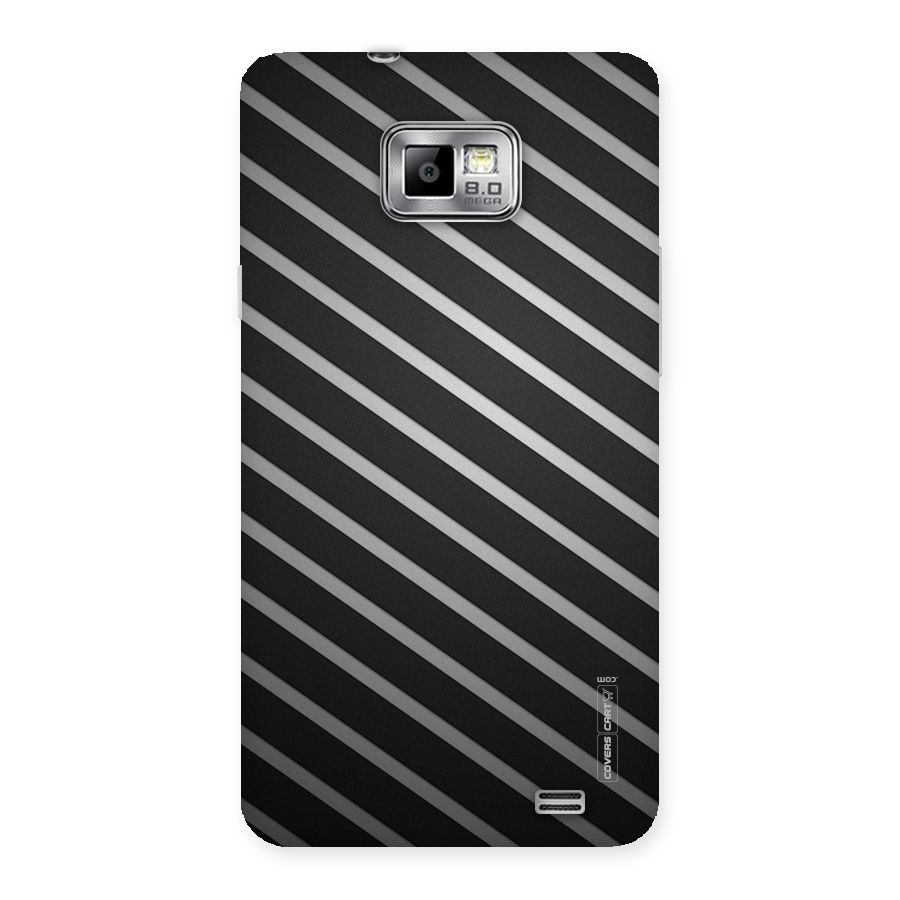 Grey And Black Stripes Back Case for Galaxy S2