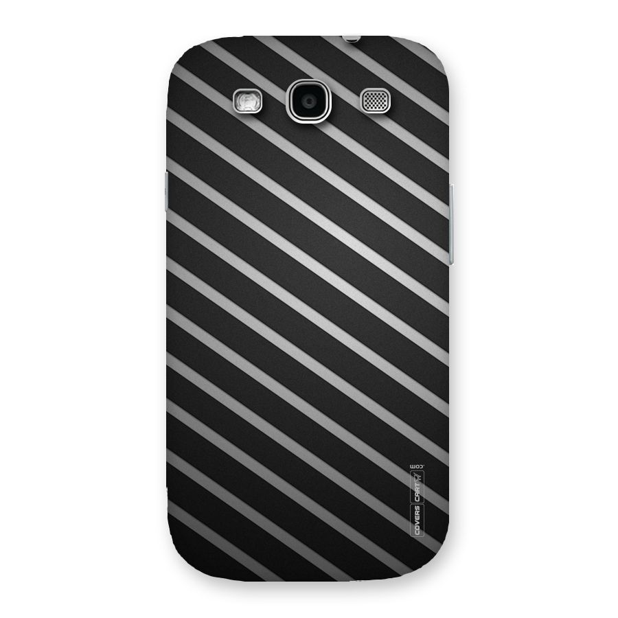 Grey And Black Stripes Back Case for Galaxy S3