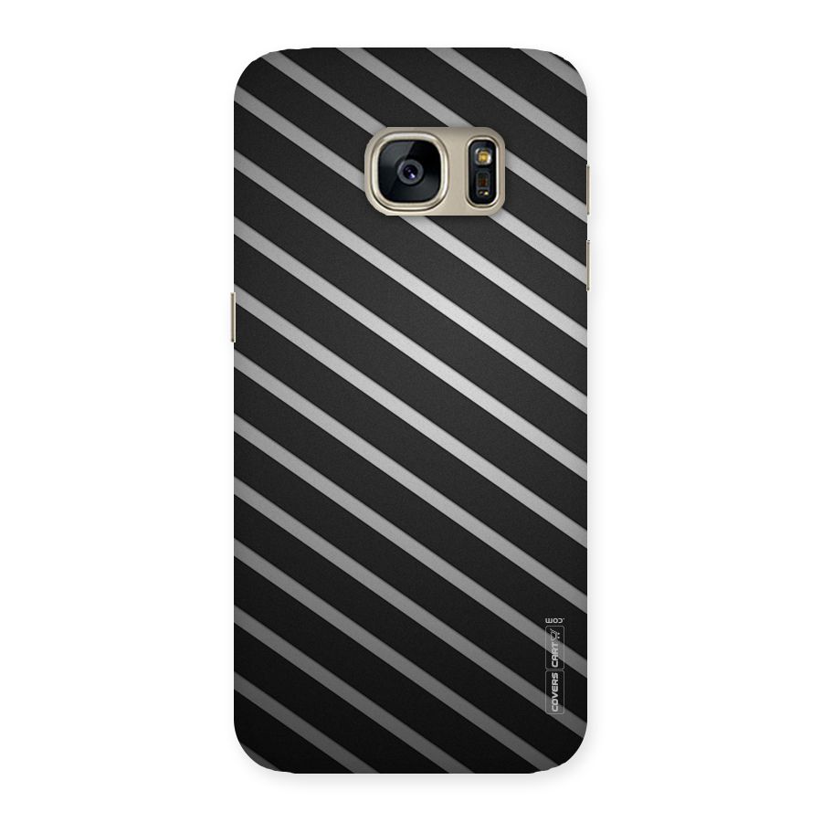 Grey And Black Stripes Back Case for Galaxy S7