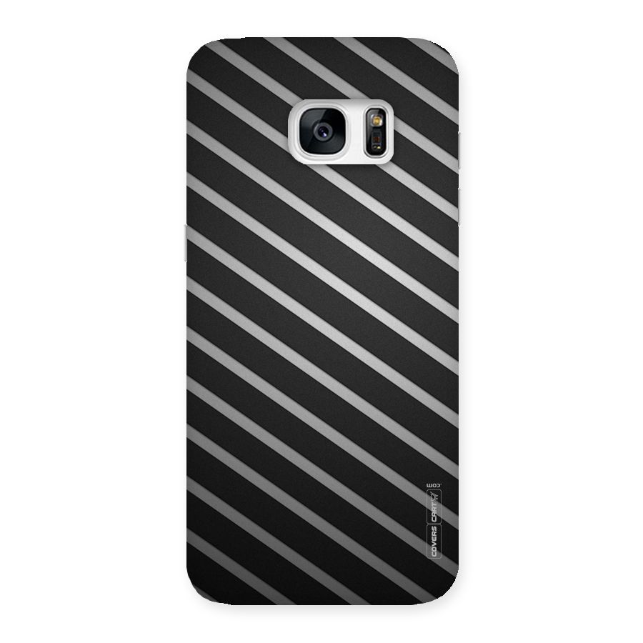 Grey And Black Stripes Back Case for Galaxy S7 Edge