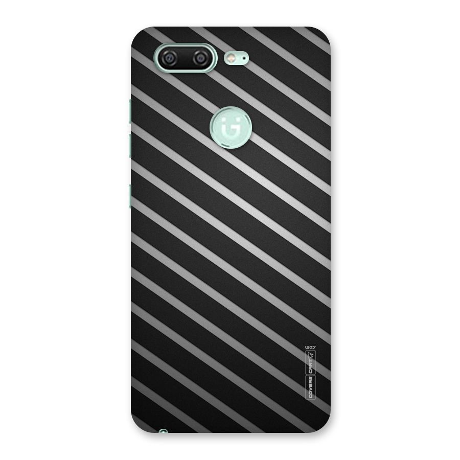Grey And Black Stripes Back Case for Gionee S10