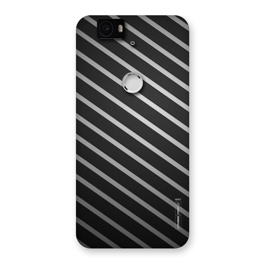 Grey And Black Stripes Back Case for Google Nexus-6P