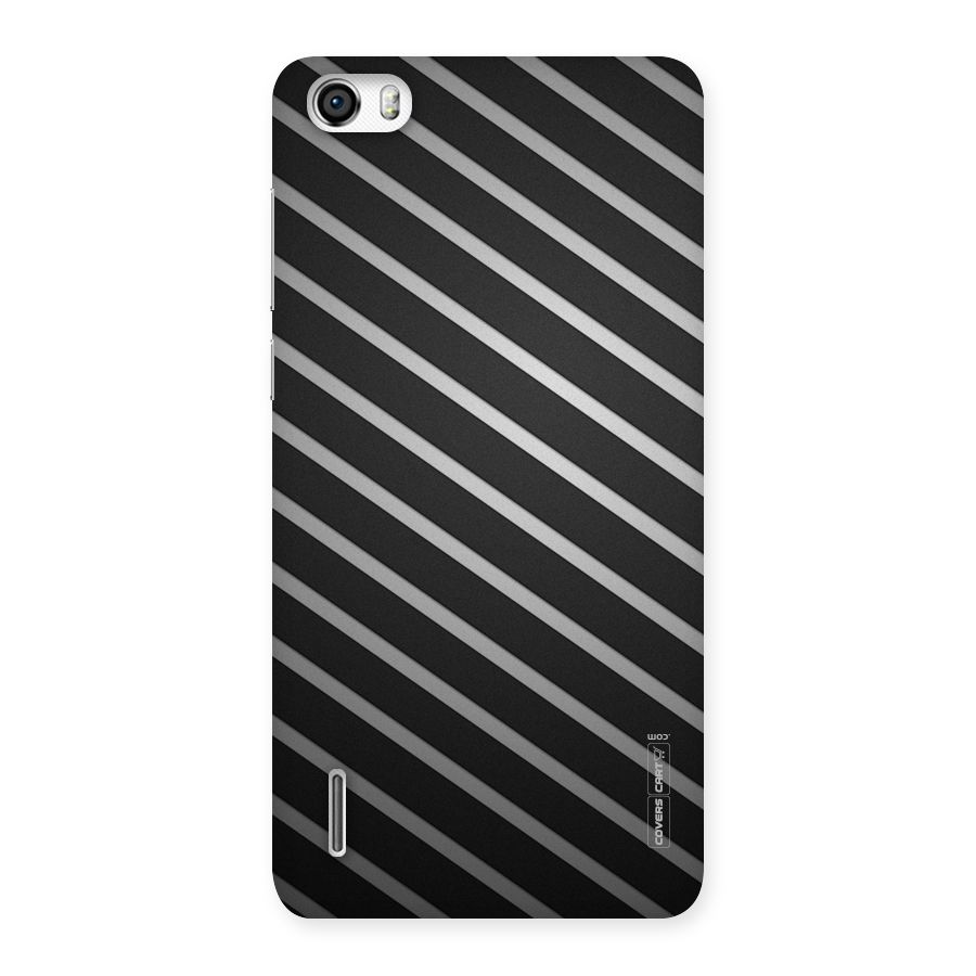 Grey And Black Stripes Back Case for Honor 6