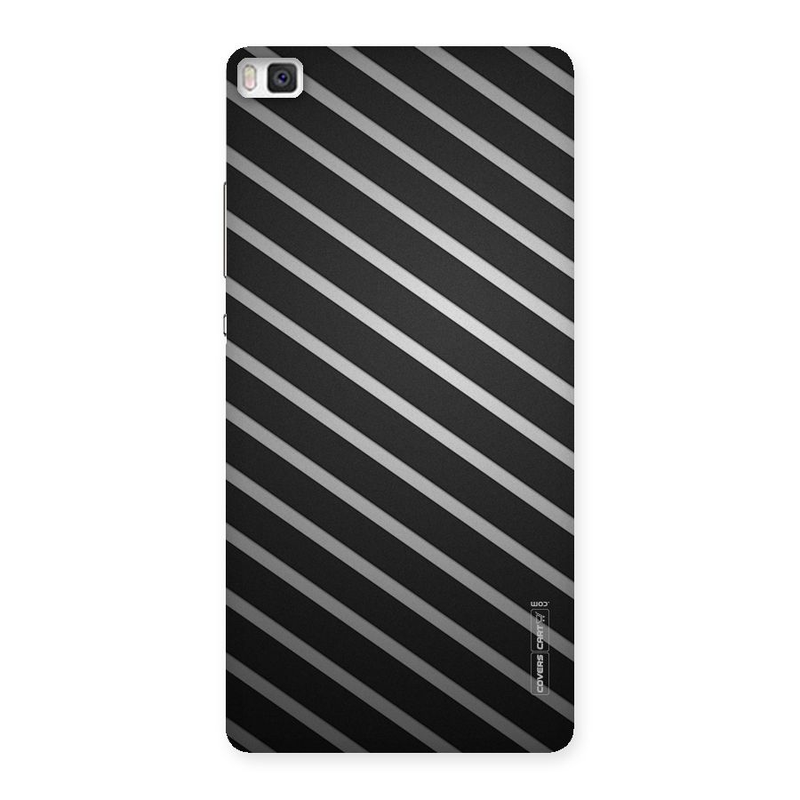 Grey And Black Stripes Back Case for Huawei P8