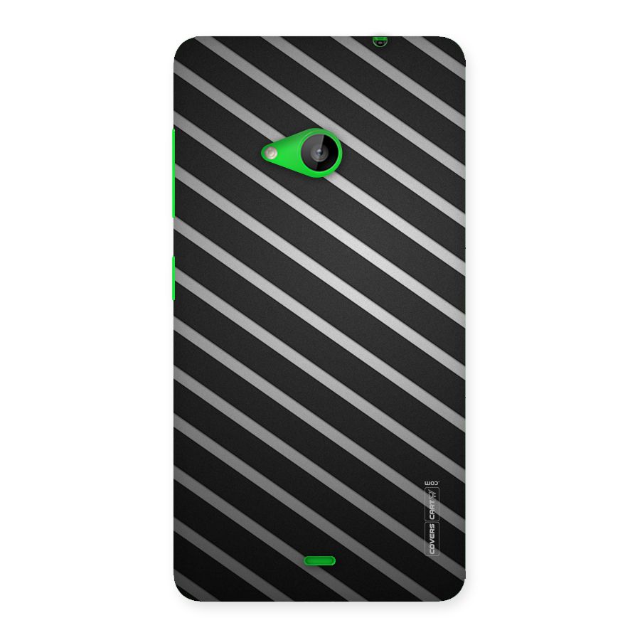 Grey And Black Stripes Back Case for Lumia 535