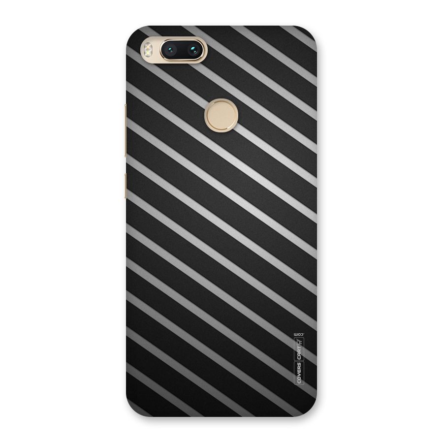 Grey And Black Stripes Back Case for Mi A1