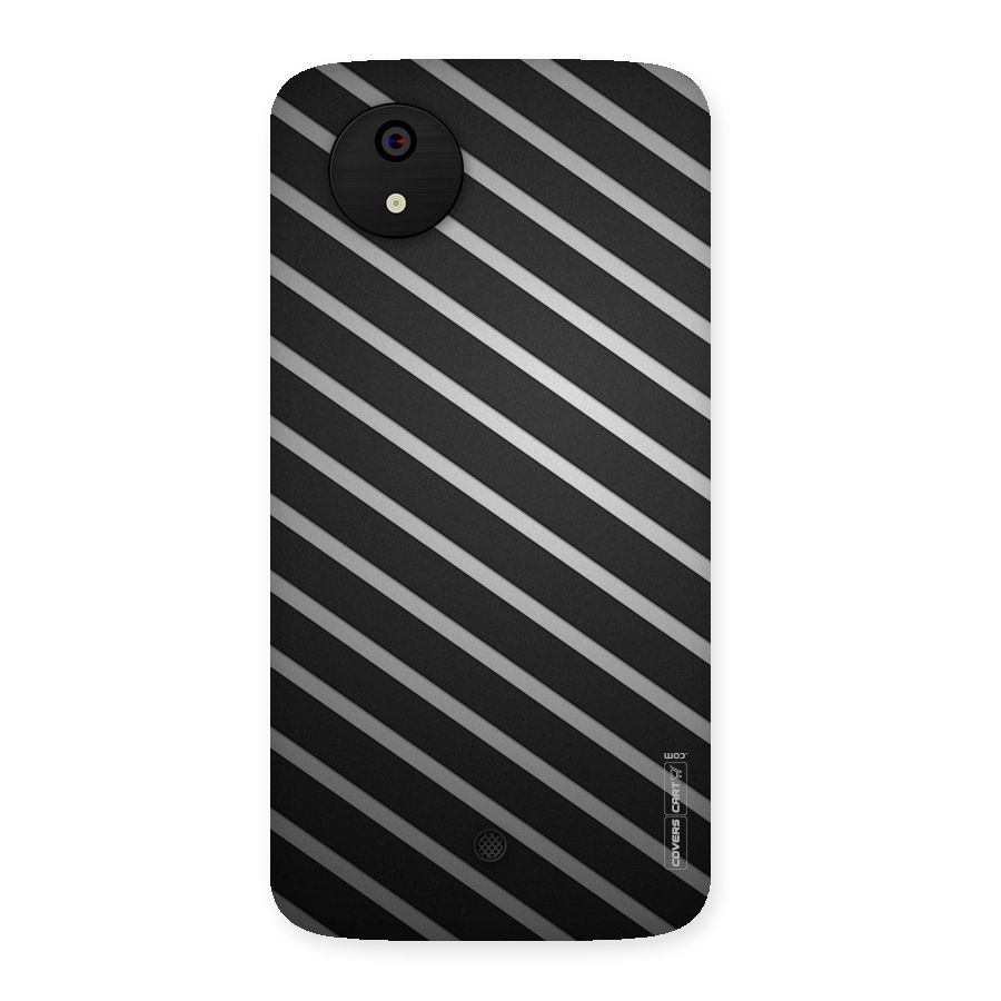 Grey And Black Stripes Back Case for Micromax Canvas A1