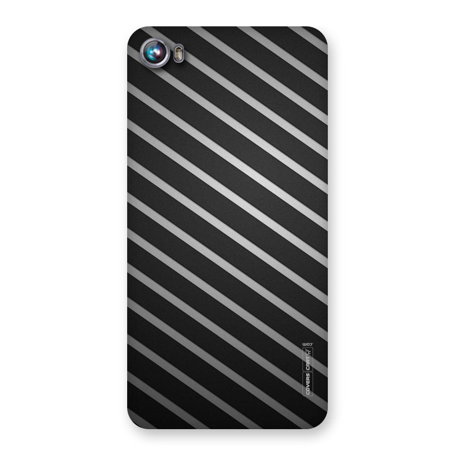 Grey And Black Stripes Back Case for Micromax Canvas Fire 4 A107