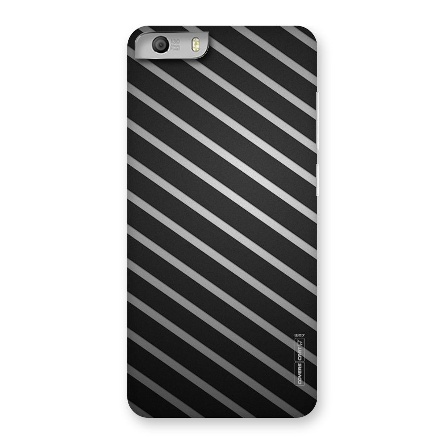Grey And Black Stripes Back Case for Micromax Canvas Knight 2