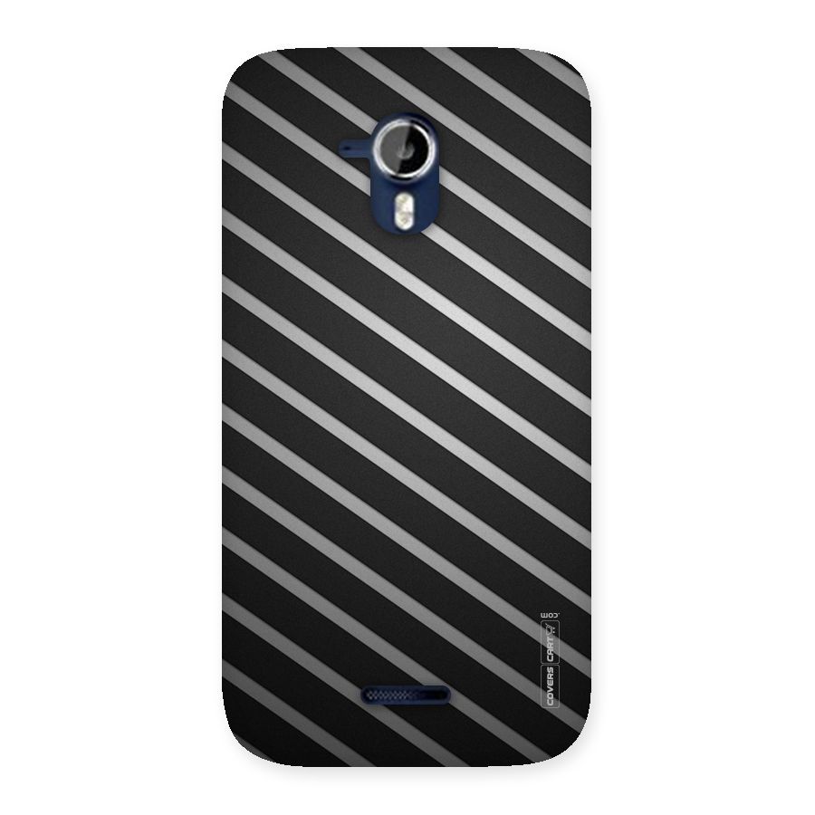 Grey And Black Stripes Back Case for Micromax Canvas Magnus A117