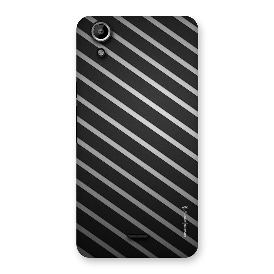 Grey And Black Stripes Back Case for Micromax Canvas Selfie Lens Q345