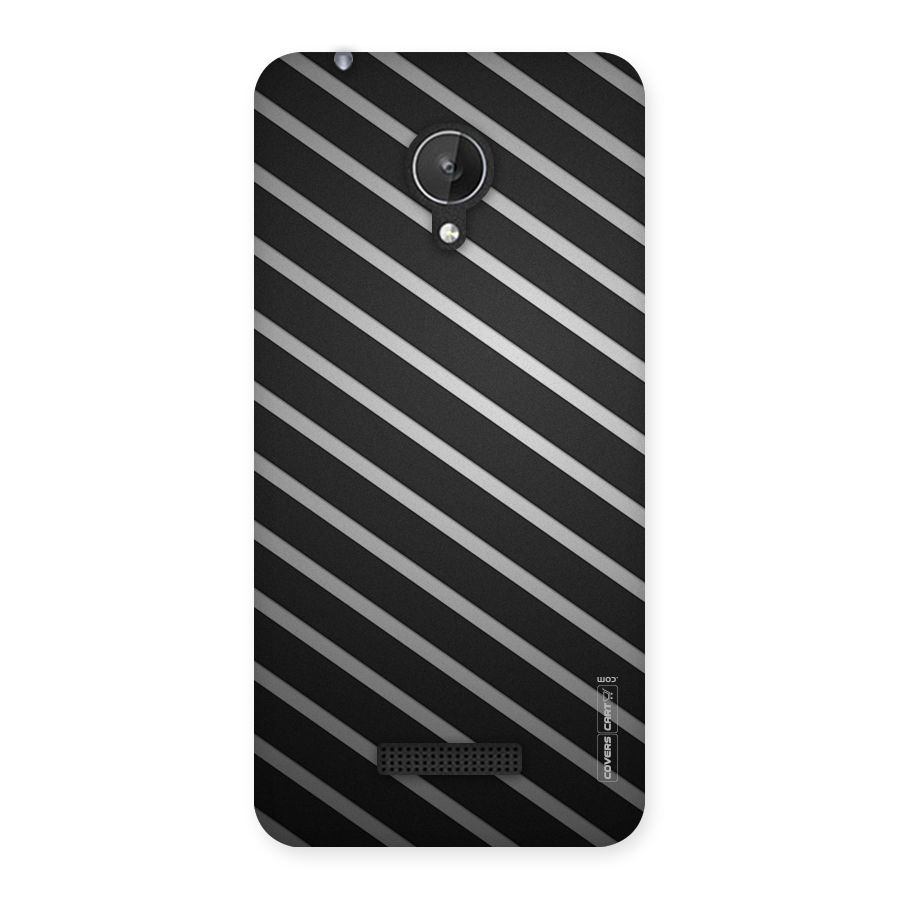 Grey And Black Stripes Back Case for Micromax Canvas Spark Q380