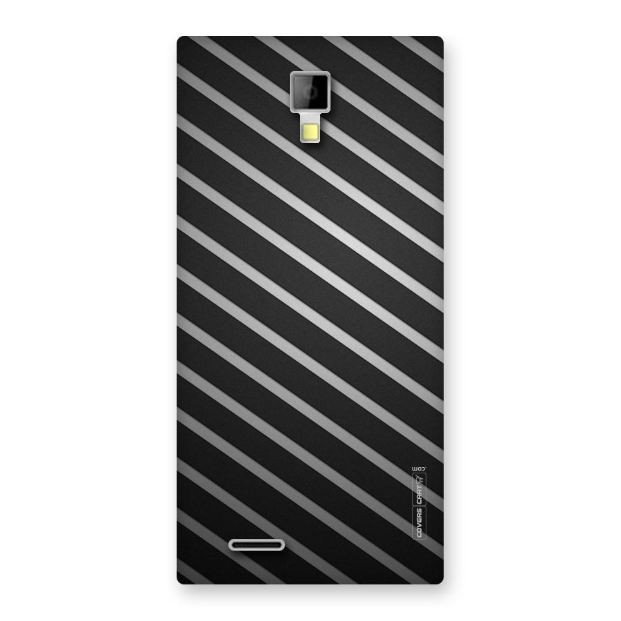 Grey And Black Stripes Back Case for Micromax Canvas Xpress A99