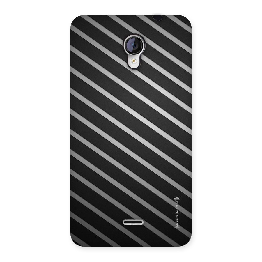 Grey And Black Stripes Back Case for Micromax Unite 2 A106