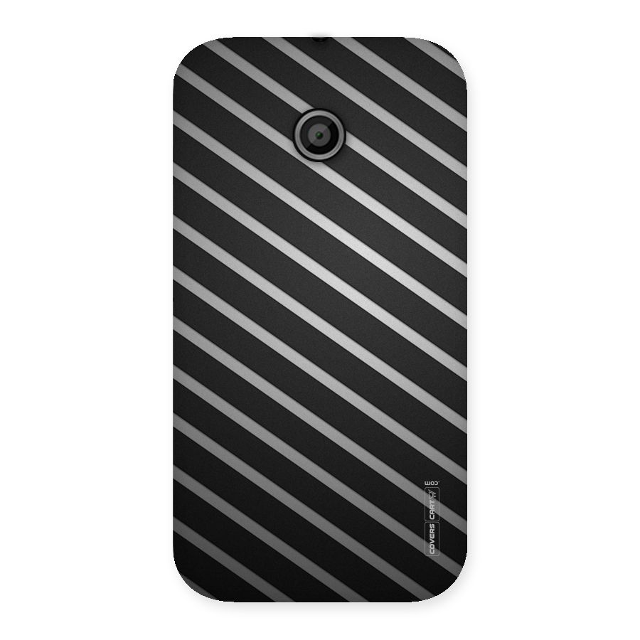 Grey And Black Stripes Back Case for Moto E