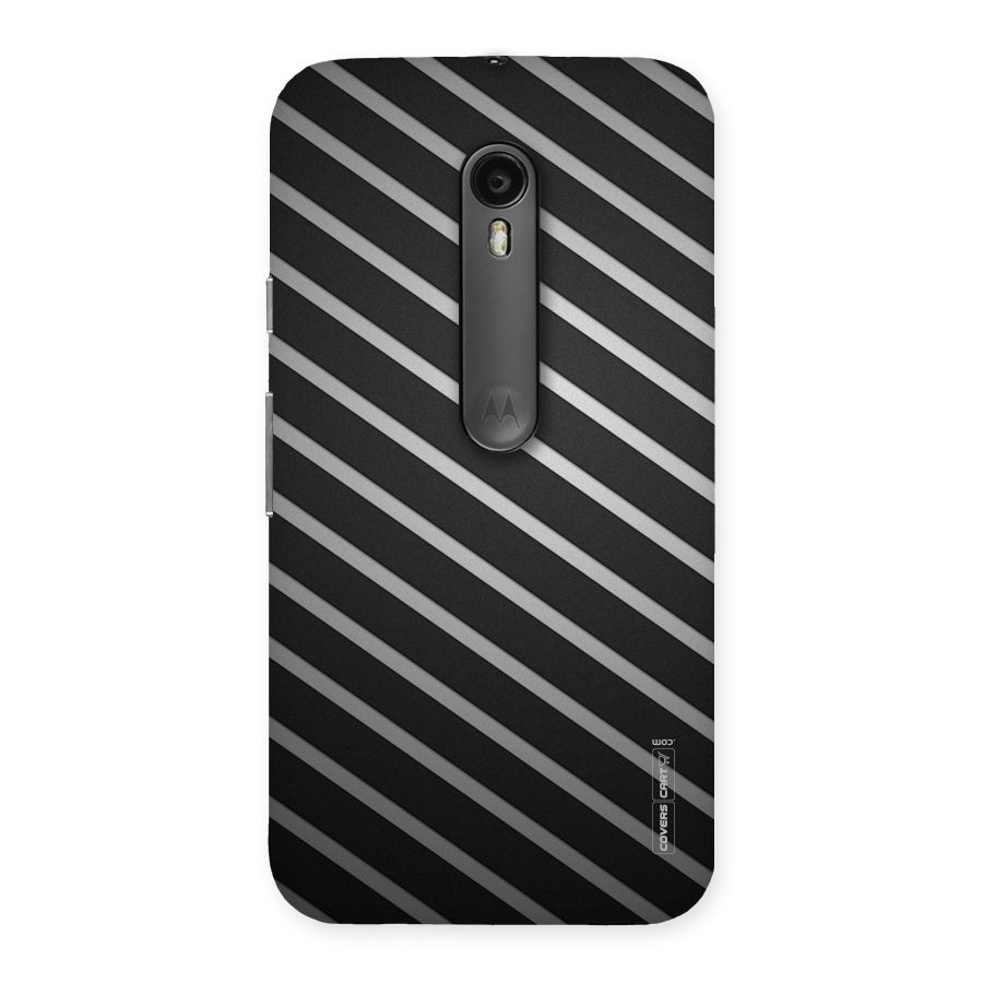 Grey And Black Stripes Back Case for Moto G3