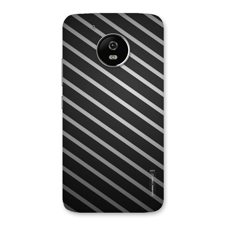 Grey And Black Stripes Back Case for Moto G5