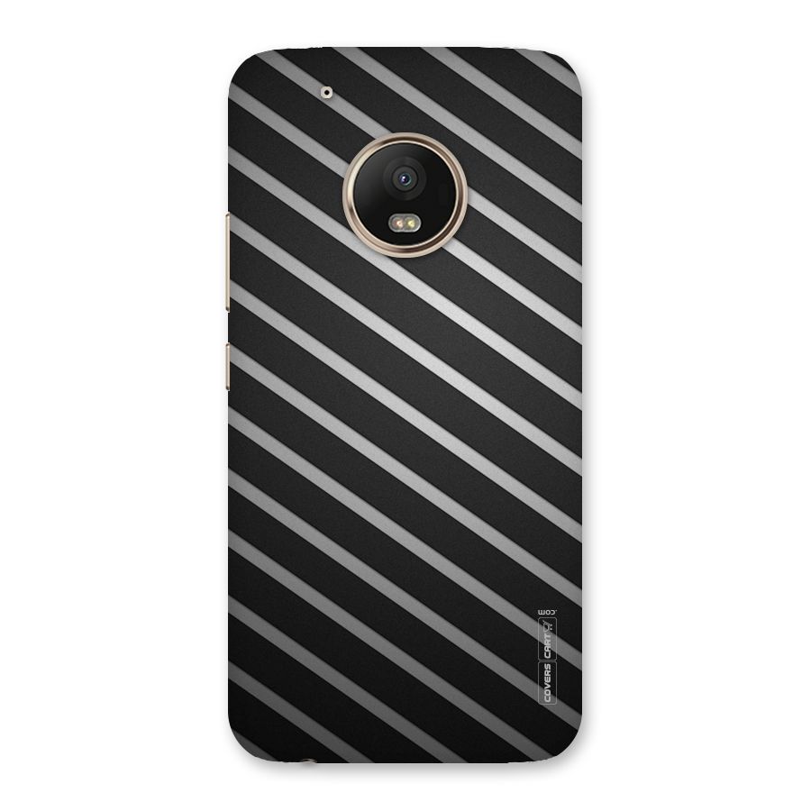 Grey And Black Stripes Back Case for Moto G5 Plus