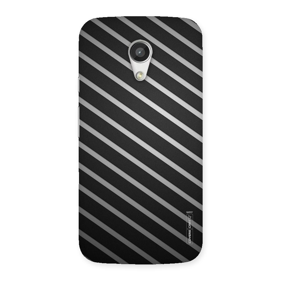 Grey And Black Stripes Back Case for Moto G 2nd Gen