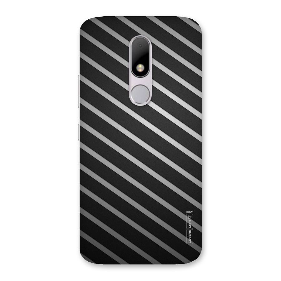 Grey And Black Stripes Back Case for Moto M